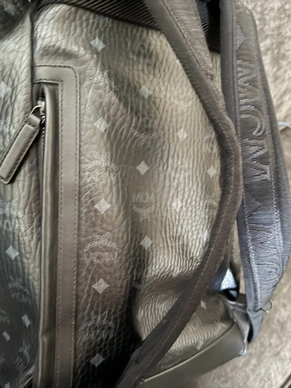 MCM Men's Briefcase in Black and Tan